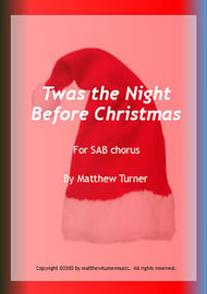 Twas the Night Before Christmas SAB choral sheet music cover Thumbnail